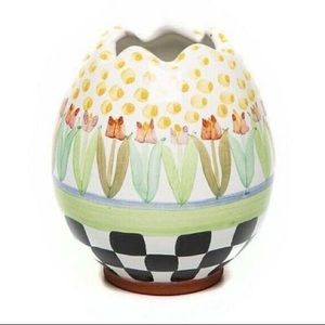 Mackenzie Childs Tulip Garden Egg Vase - Limited Edition